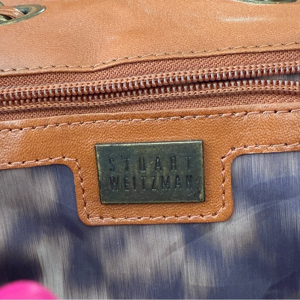 Stuart Weitzman Python Brown And Tan Leather Bag … - image 4